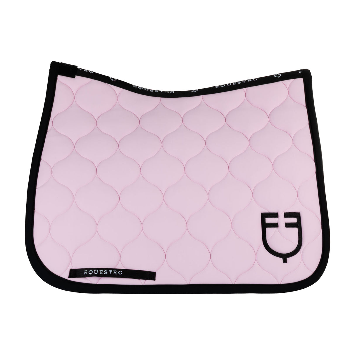 Equestro Dressage Saddle Pad With Onion Quilting #colour_pink