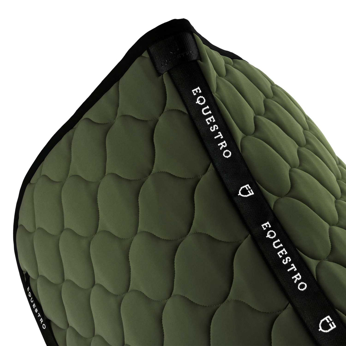 Equestro Dressage Saddle Pad With Onion Quilting #colour_green