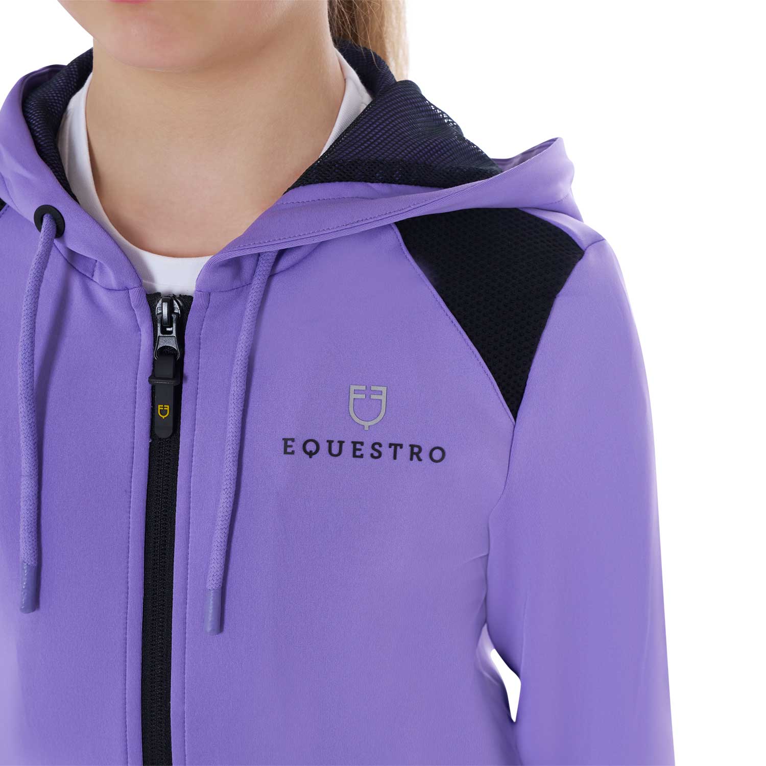 Equestro Girls' Cropped Hoodie #colour_purple