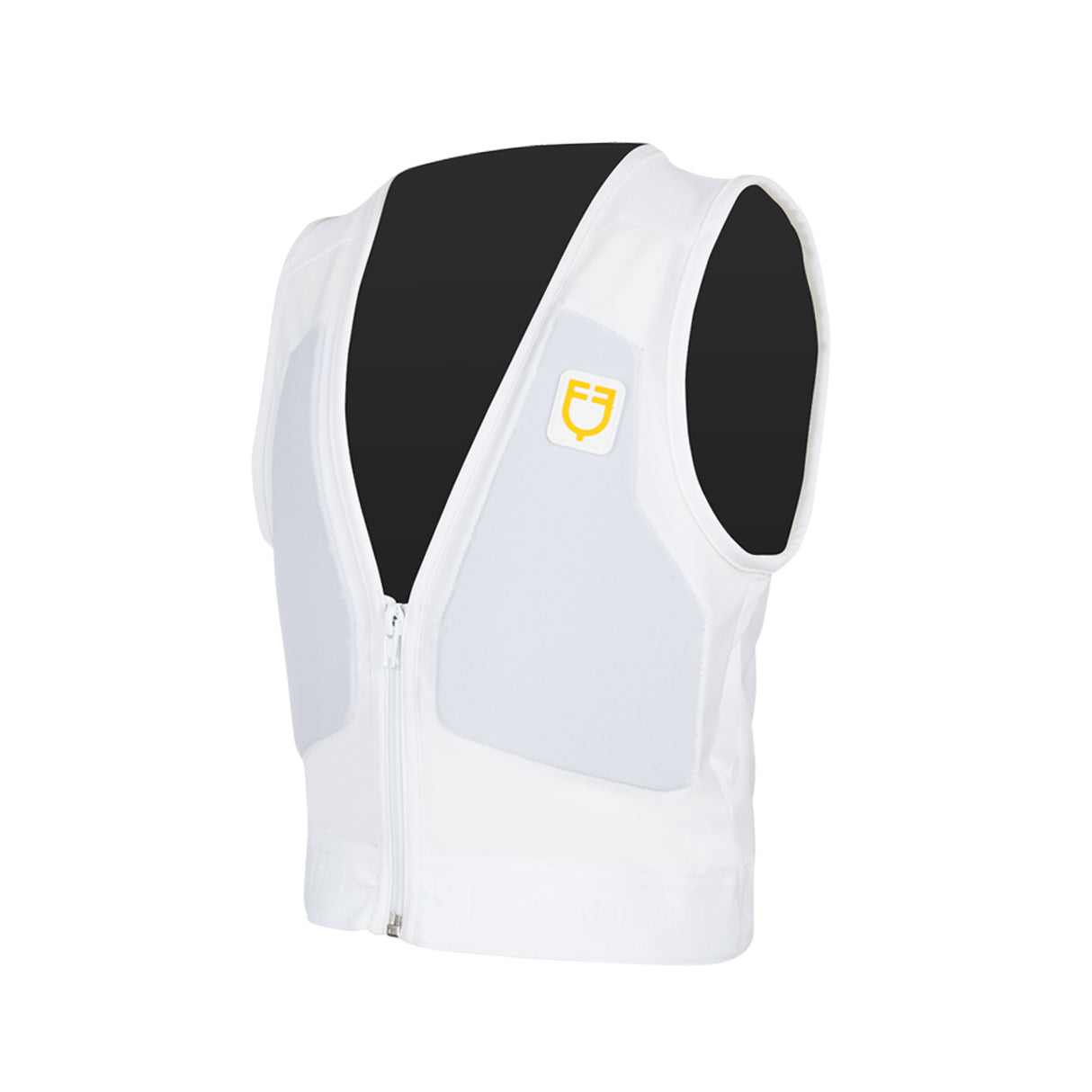 Equestro Kids' Level 2 Back Protector With Chest Padded #colour_white