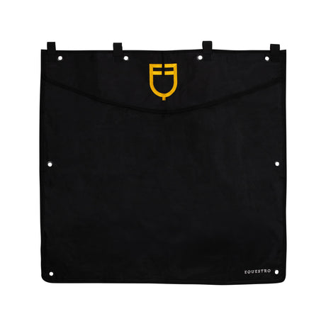 Equestro Short Stable Curtain With Embroidered Logo #colour_black