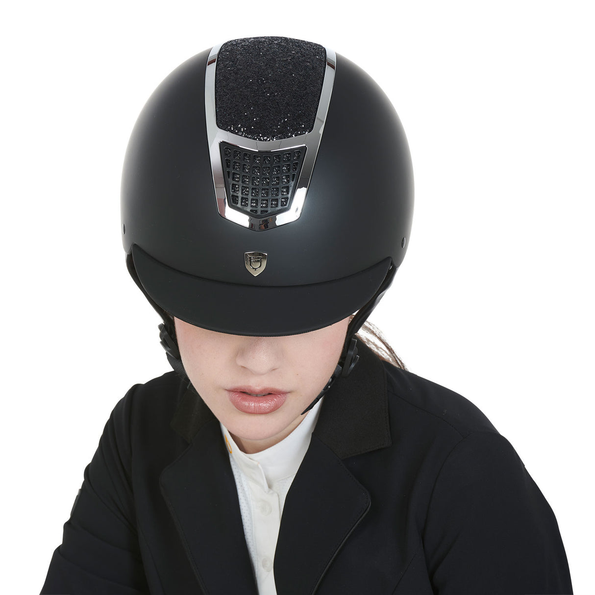 Equestro Helmet With Rhinestones En 1384-2023 Homologation