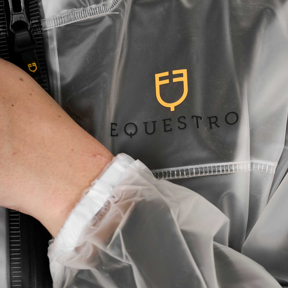 Equestro Unisex Basic Raincoat #colour_white