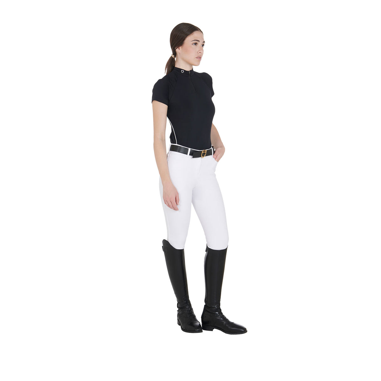 Equestro Women's Slim Fit Technical Training Polo Shirt
