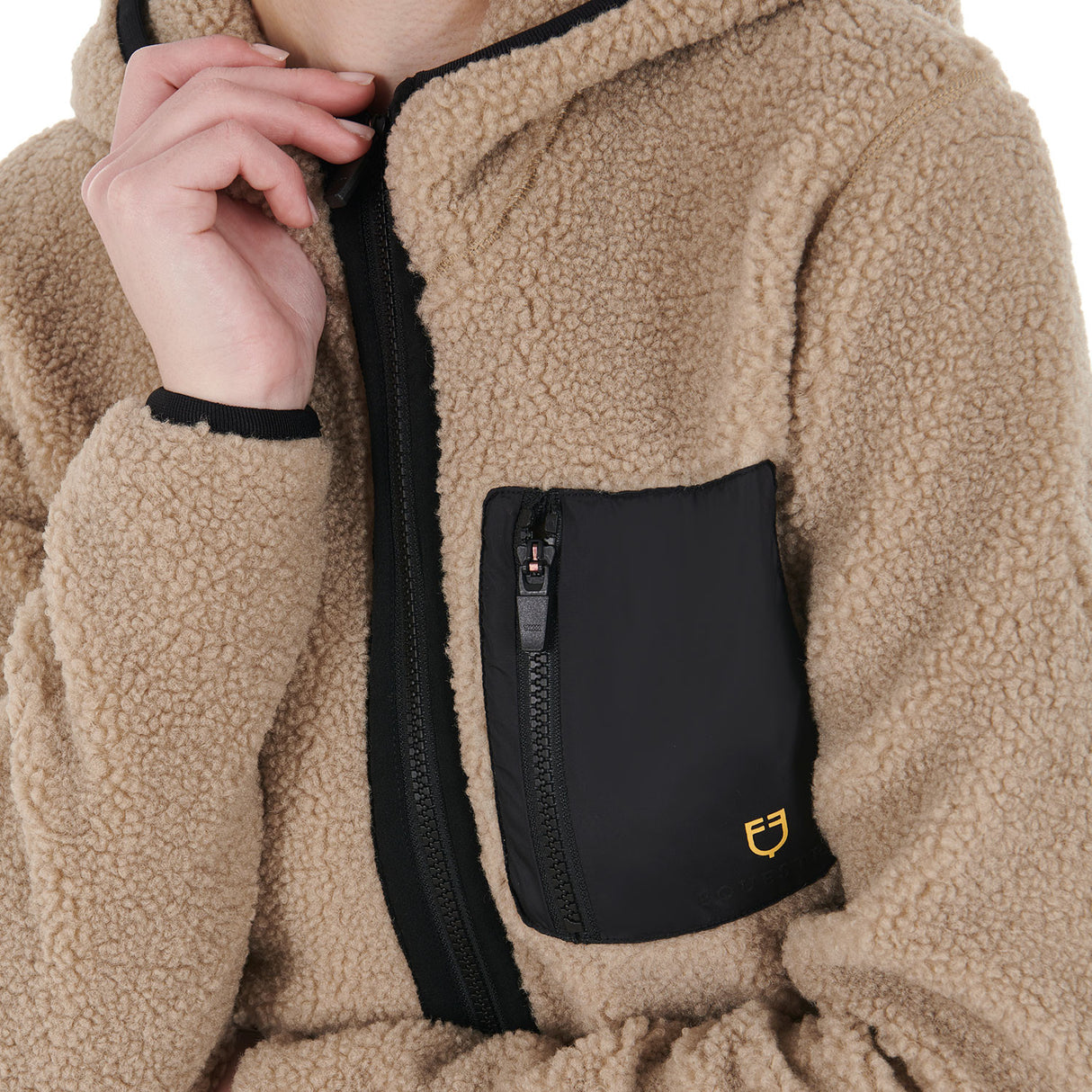 Women's sweatshirt in fleece with front pocket