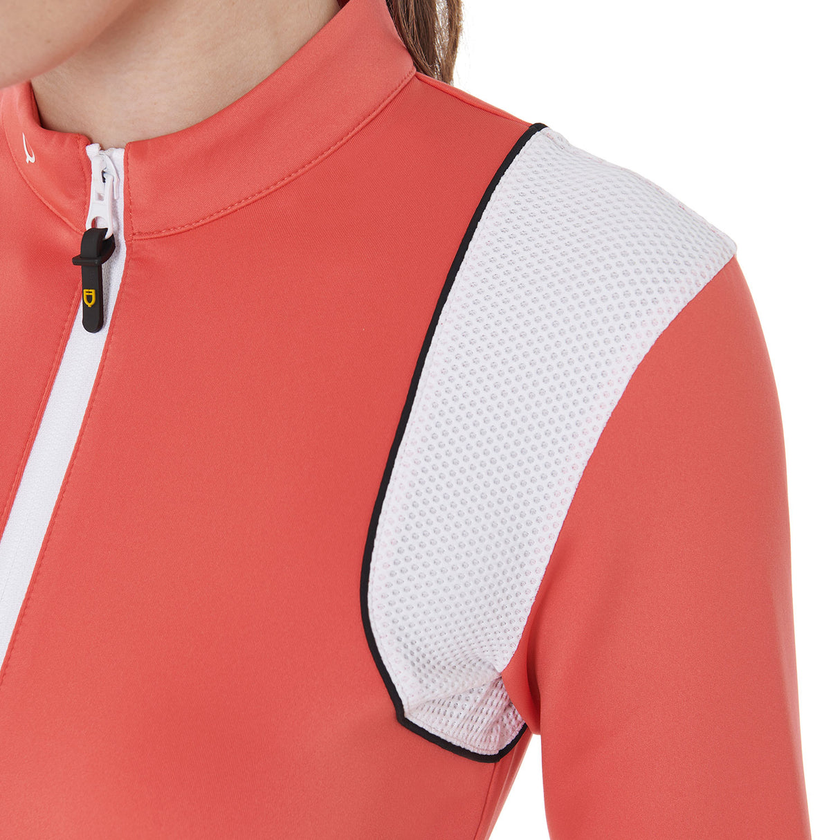 Equestro Women's Technical Sweatshirt with Perforated Inserts #colour_red