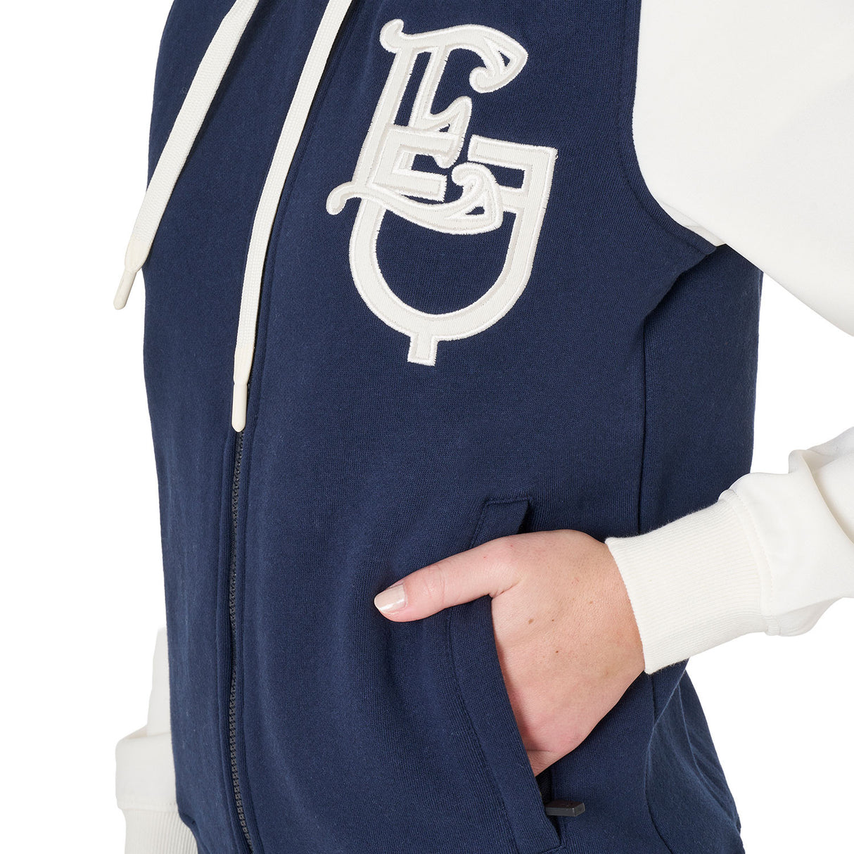 Women's EQ two tone hoodie with front zip