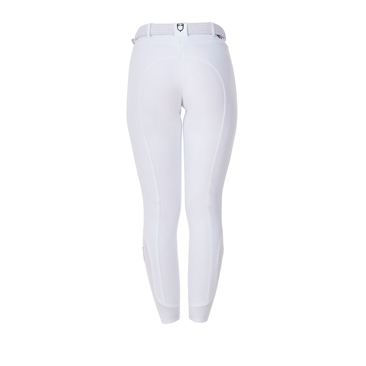 Equestro Women's Knee Grip Breeches Equestro X Fise #colour_white