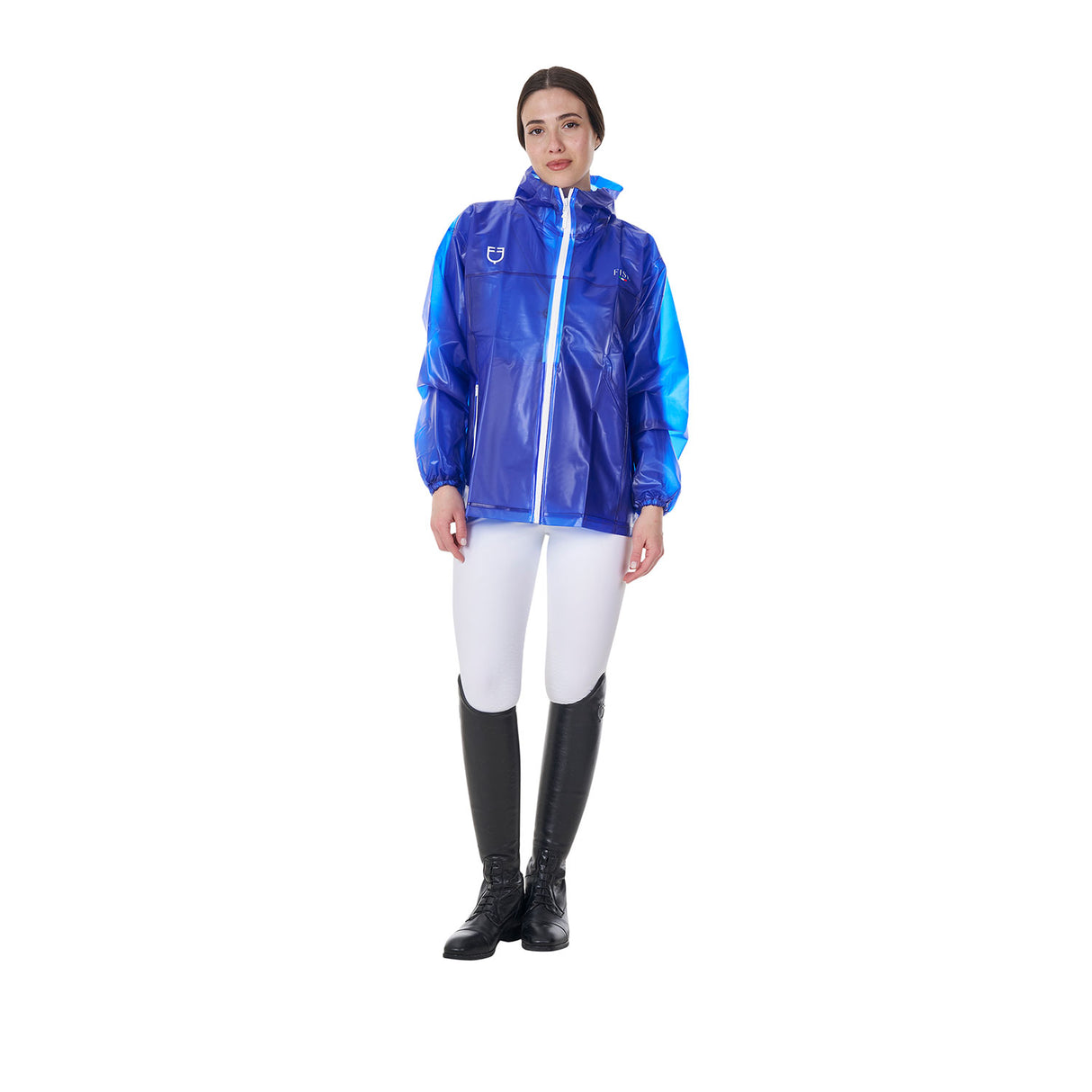 Equestro Unisex Raincoat Equestro X Fise #colour_blue