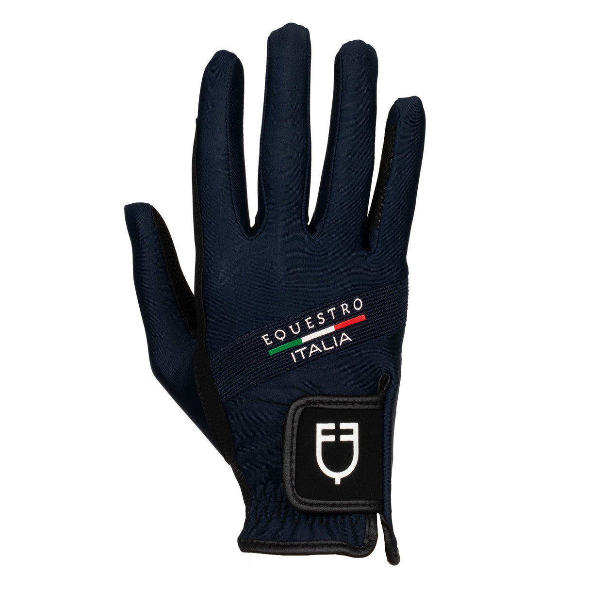 Equestro Gloves In Technical Fabric Equestro X Fise #colour_blue