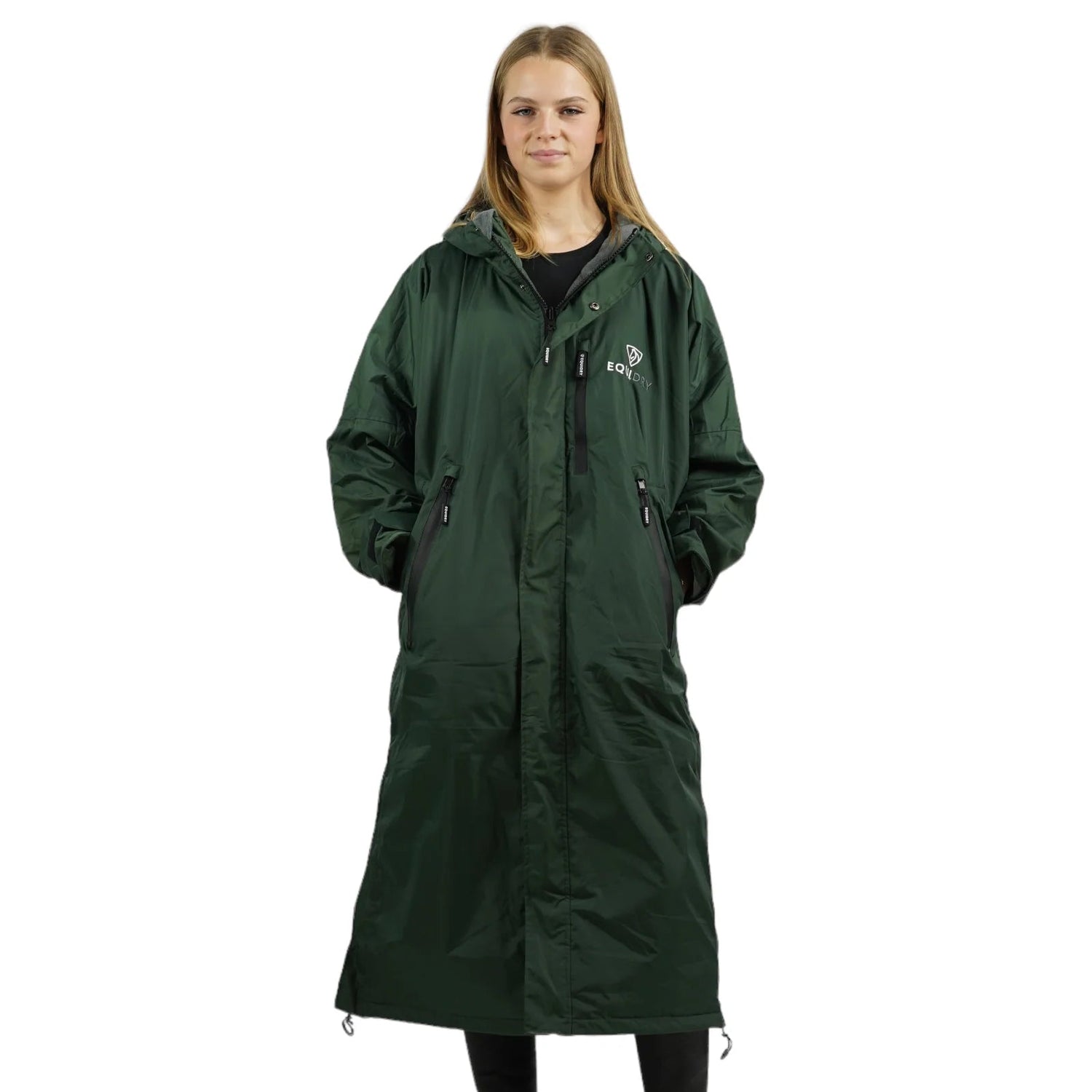 EQUIDRY Women's Thin Fleece Evolution  #colour_black-forest-green
