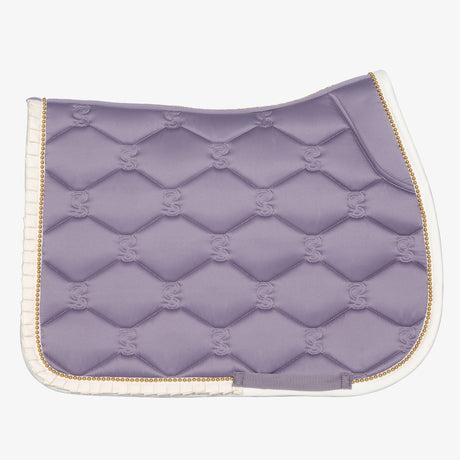 PS of Sweden Lavender Grey Ruffle Pearl Jump Saddle Pad #colour_lavender-grey