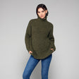 Toggi Ruislip Chunky Kit Sweater #colour_olive-green