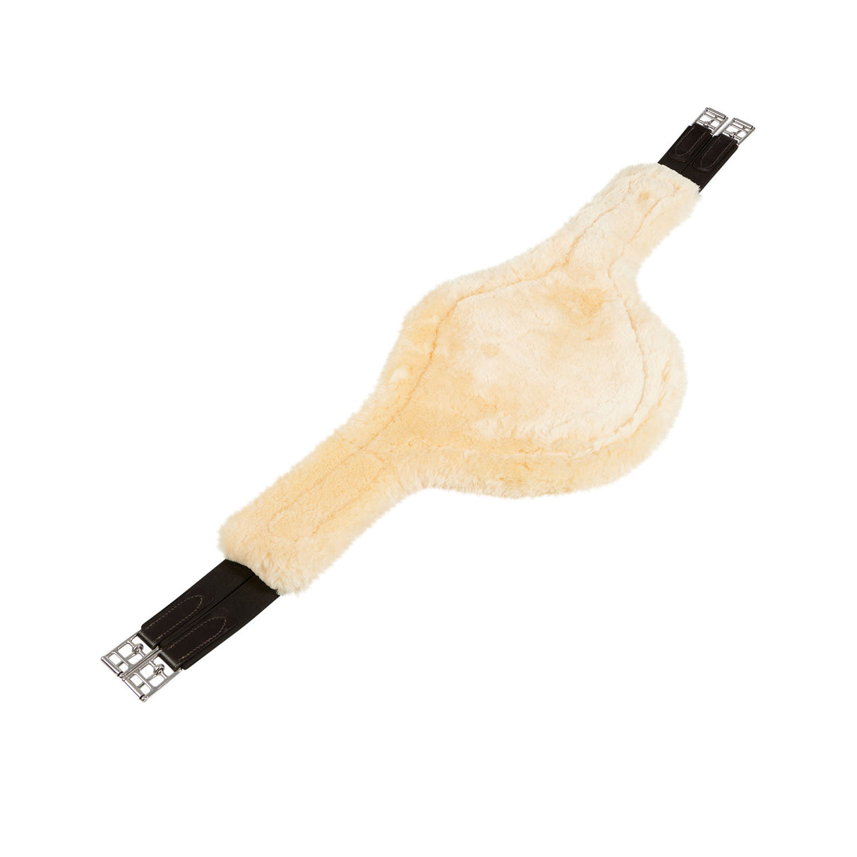 Equestro Jumping Girth With Belly Guard For English Saddle #colour_brown