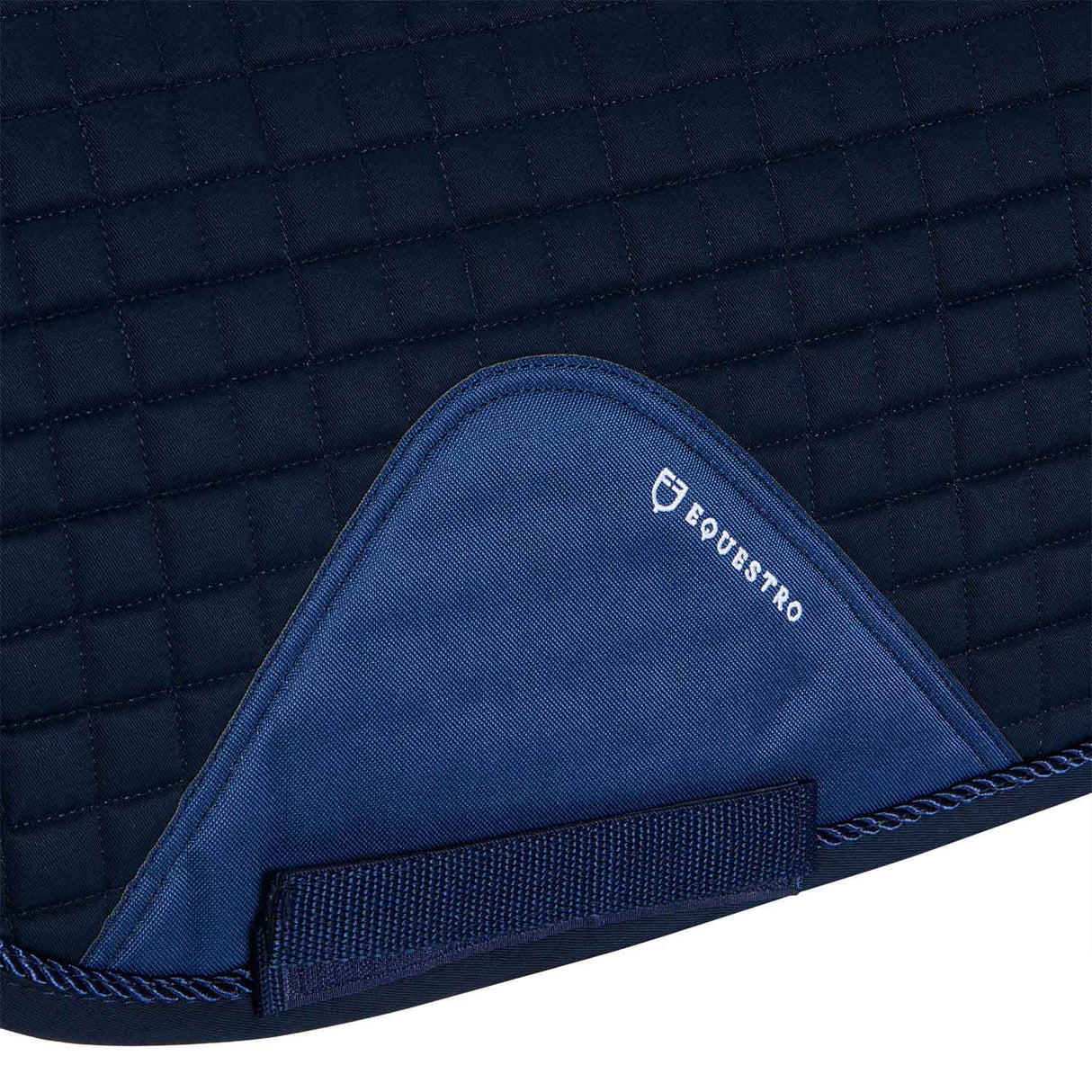 Equestro Dressage Shaped Cotton Saddle Pad #colour_blue