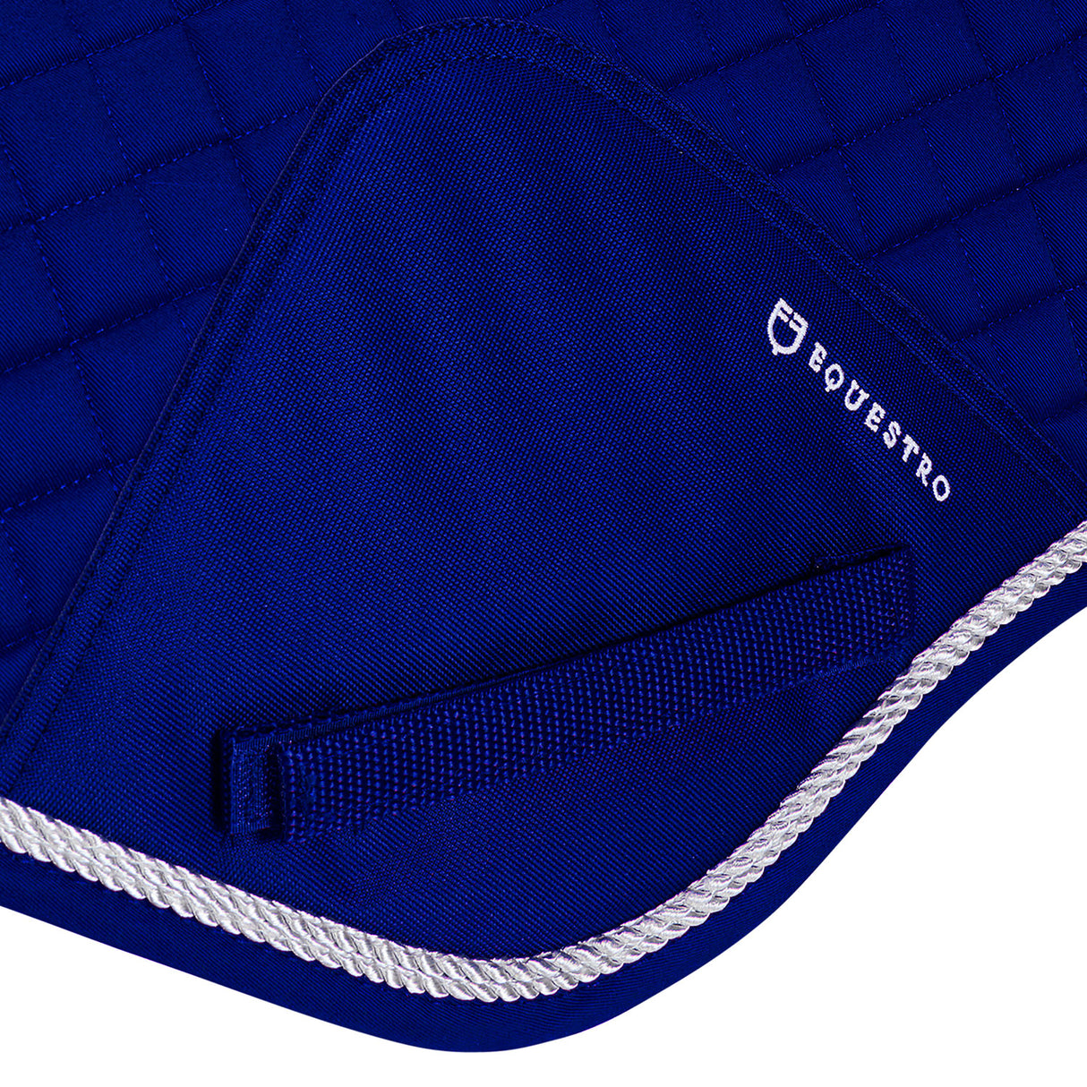 Equestro Shaped Jumping Saddle Pad In Cotton #colour_royal-blue