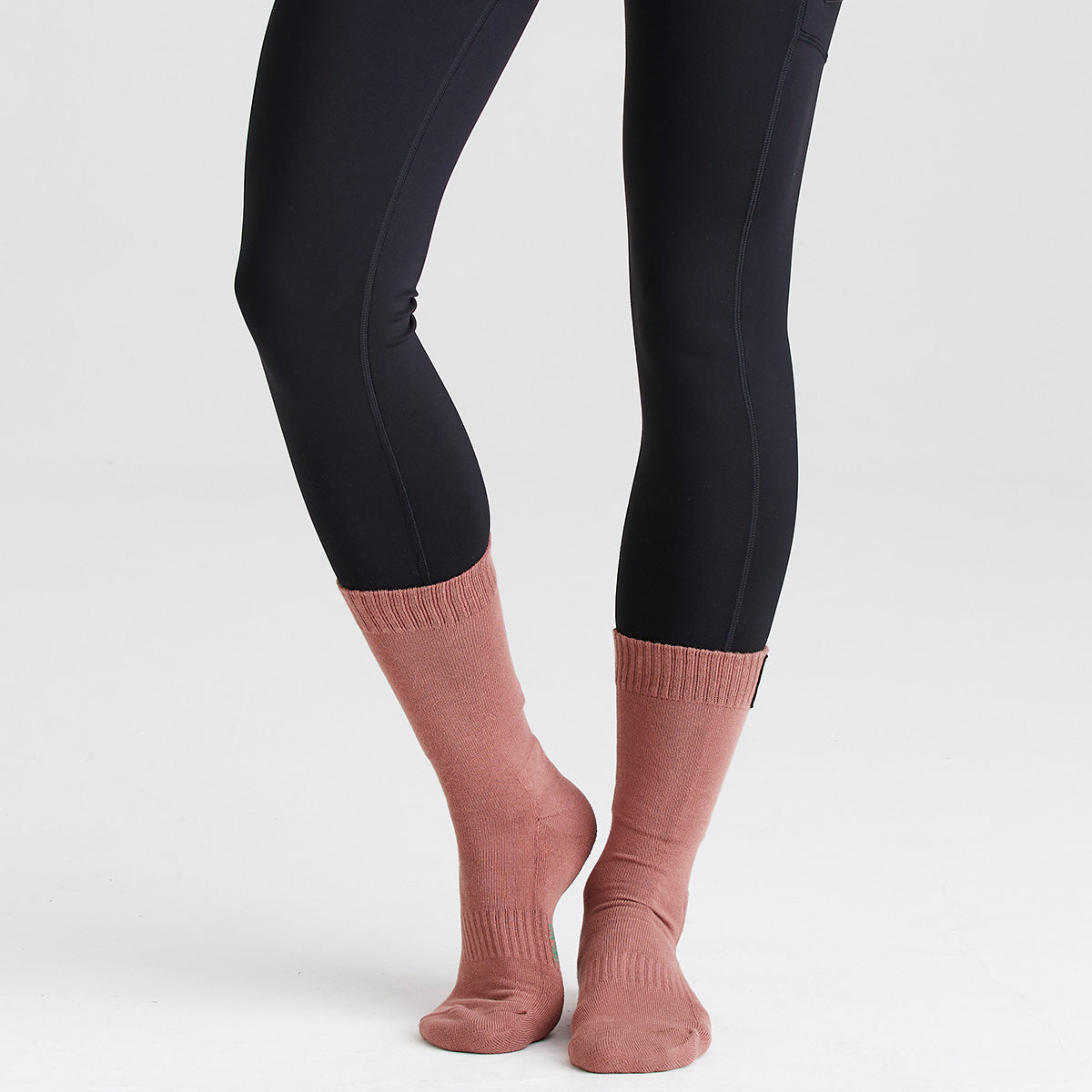 Cotton Work Socks Oxblood Multi (3 pack) - Mid Length