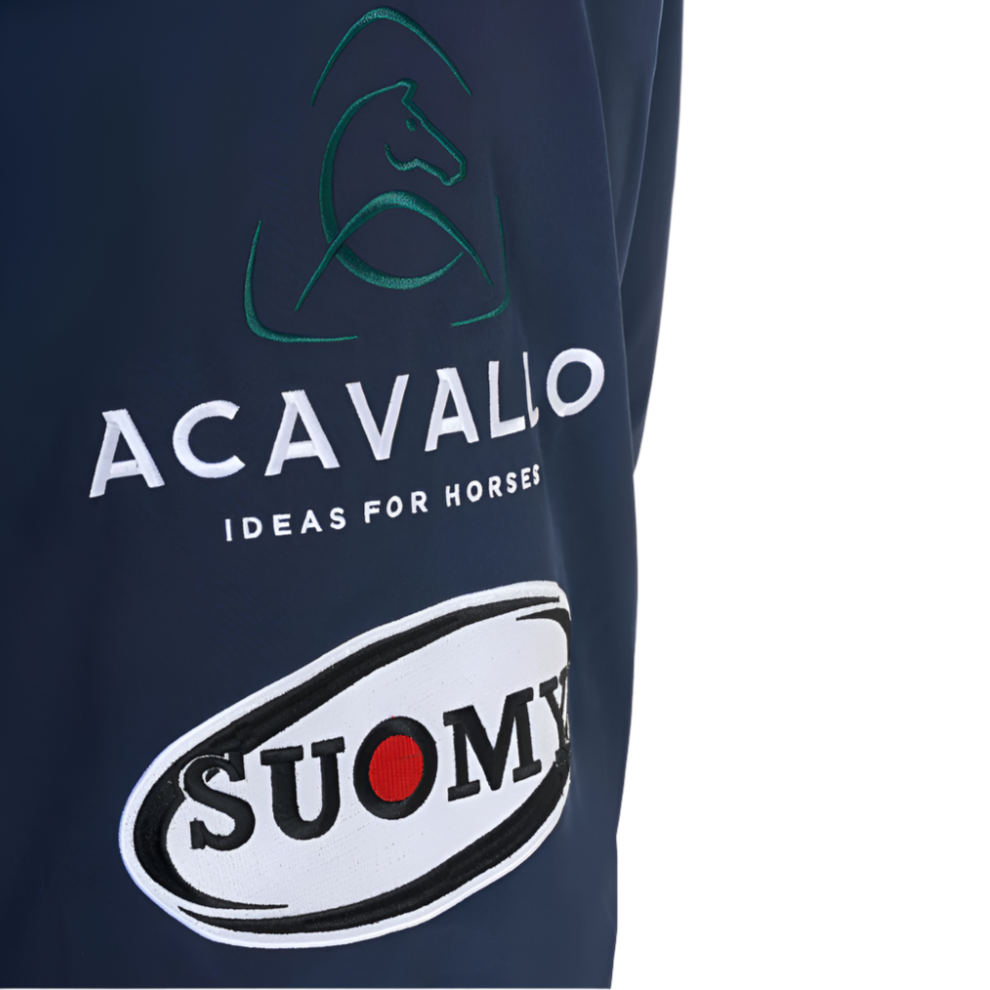 Equestro Men's Hoddie With Multilogo Patches #colour_blue