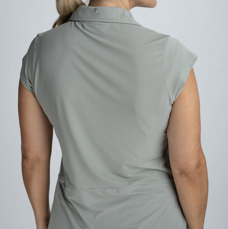 Mochara V Neck Sleeveless Shirt #colour_pistachio