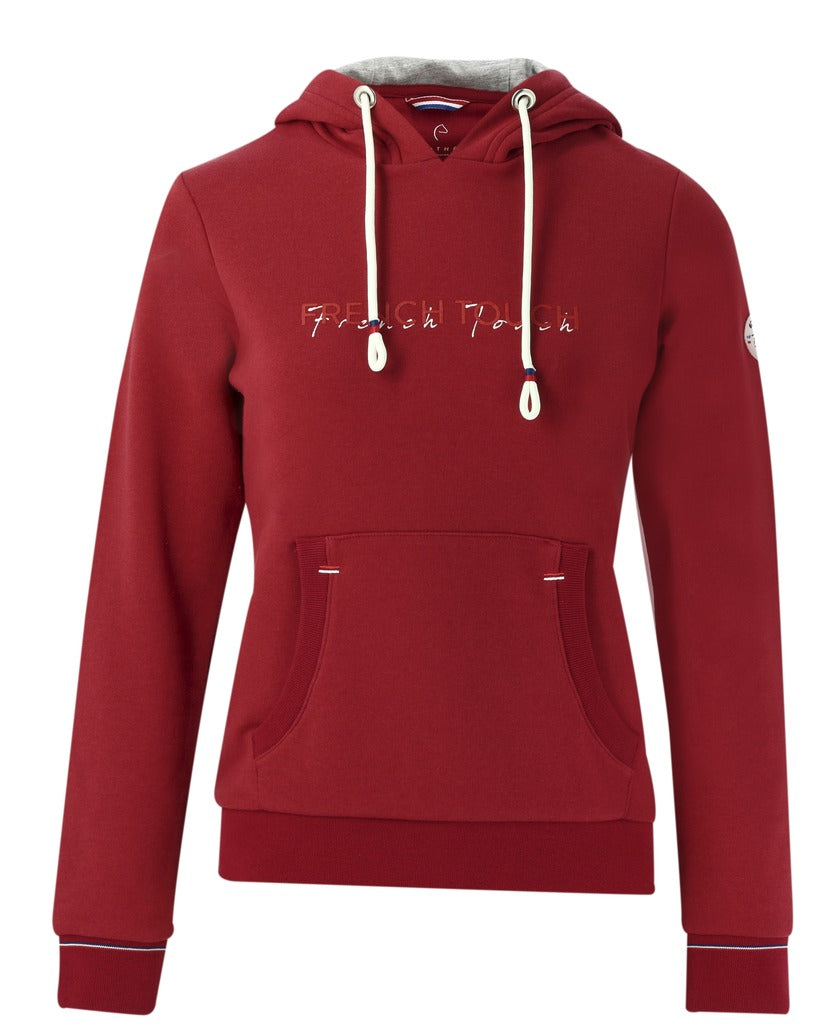 Equitheme Ladies Britney Hooded Sweater #colour_cherry