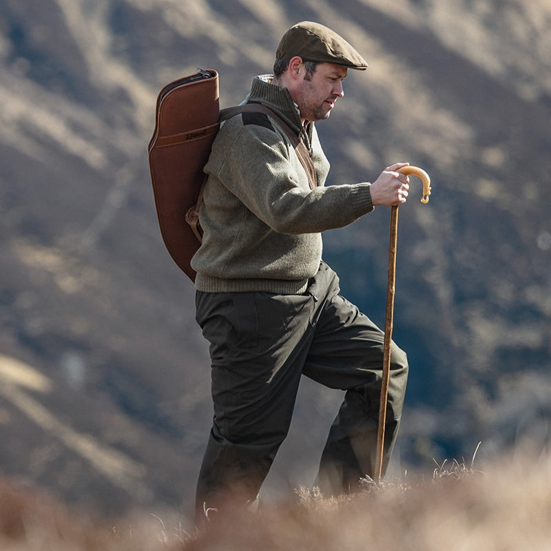 Hoggs of Fife Hebrides II 1/4 Zip Windproof Pullover #colour_meadow-green-marl