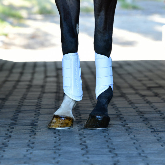 Weatherbeeta Tough-Tec Mesh Brushing Boots #colour_white-white