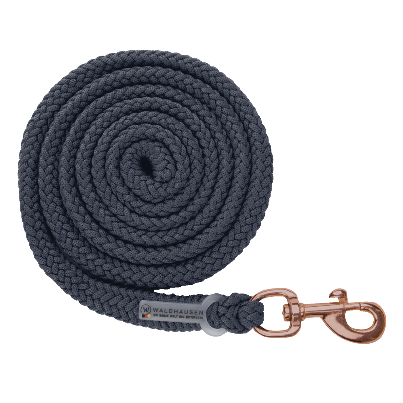 Waldhausen Modern Rose Lead Rope Carabiner Hook #colour_night-blue