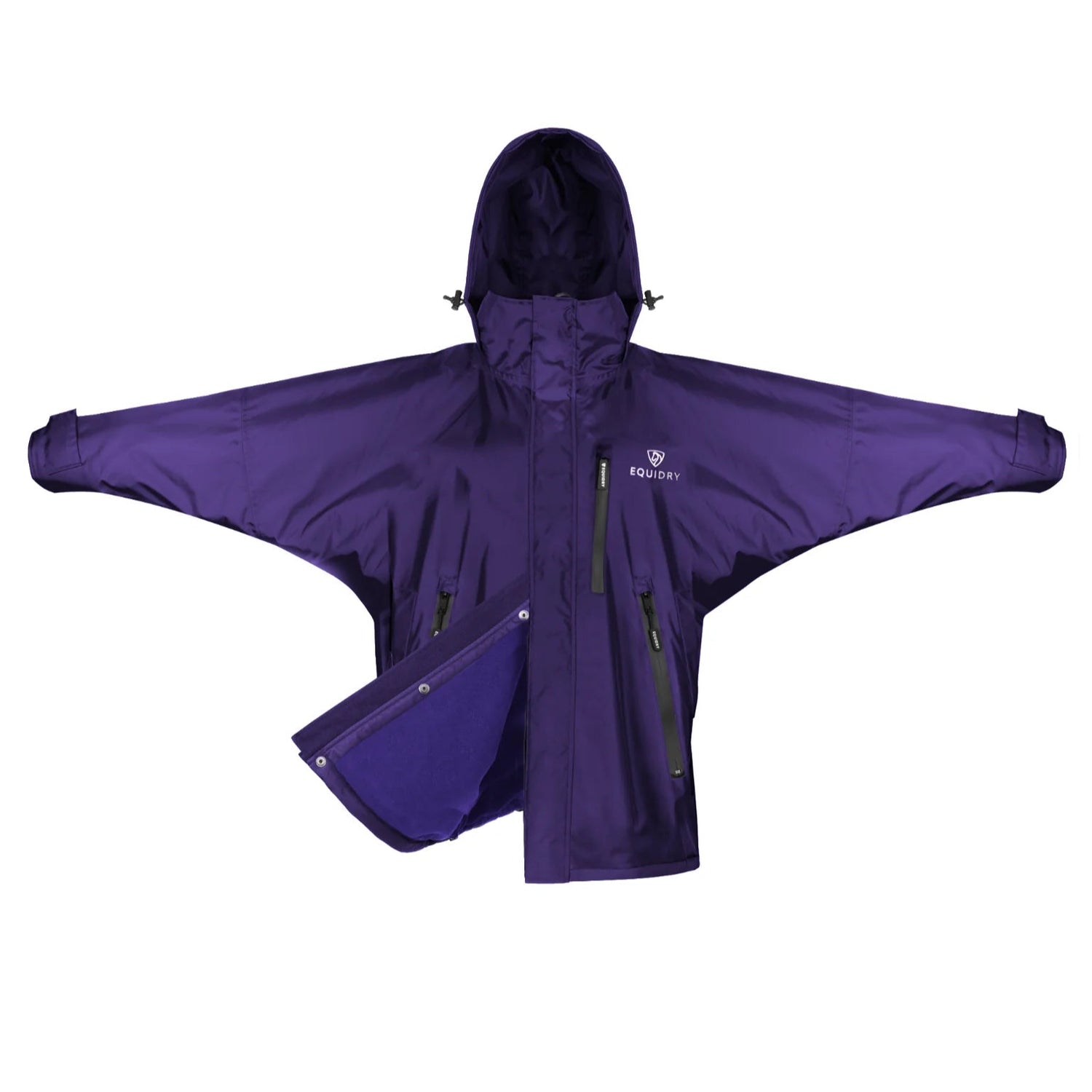 EQUIDRY Women's Shortie Mesh Lining Mac #colour_purple