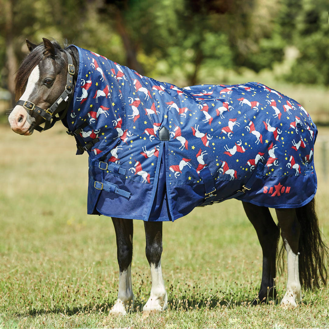 Couverture de participation Saxon 600D Combo Neck de poids moyen pour poney