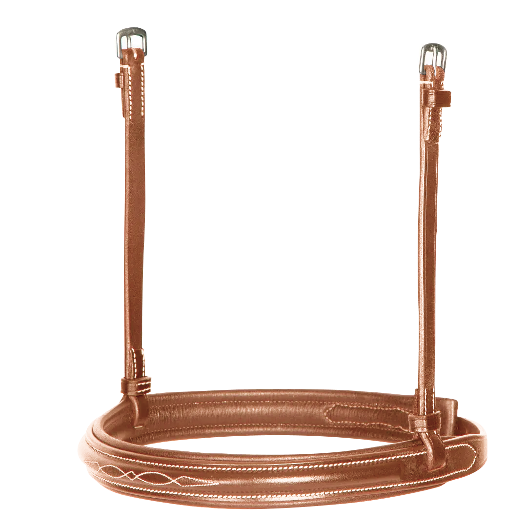 Shires Avignon Padded Raised Cavesson Noseband #colour_oak