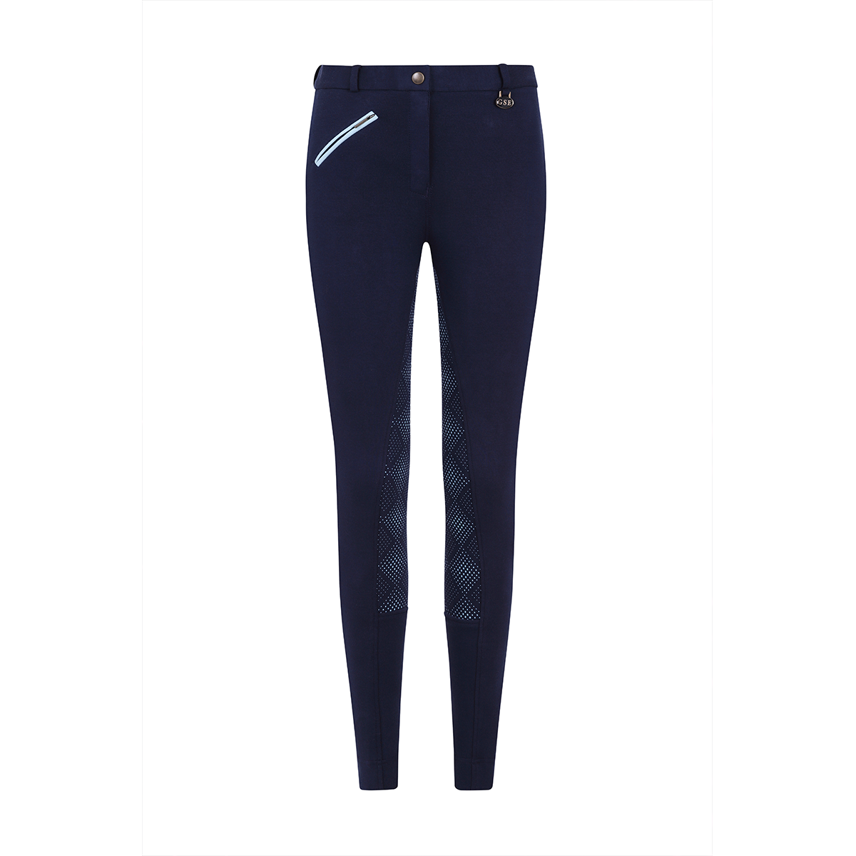 GS Equestrian Carol Damen-Reithose mit Vollbesatz, zweifarbig, Silikon