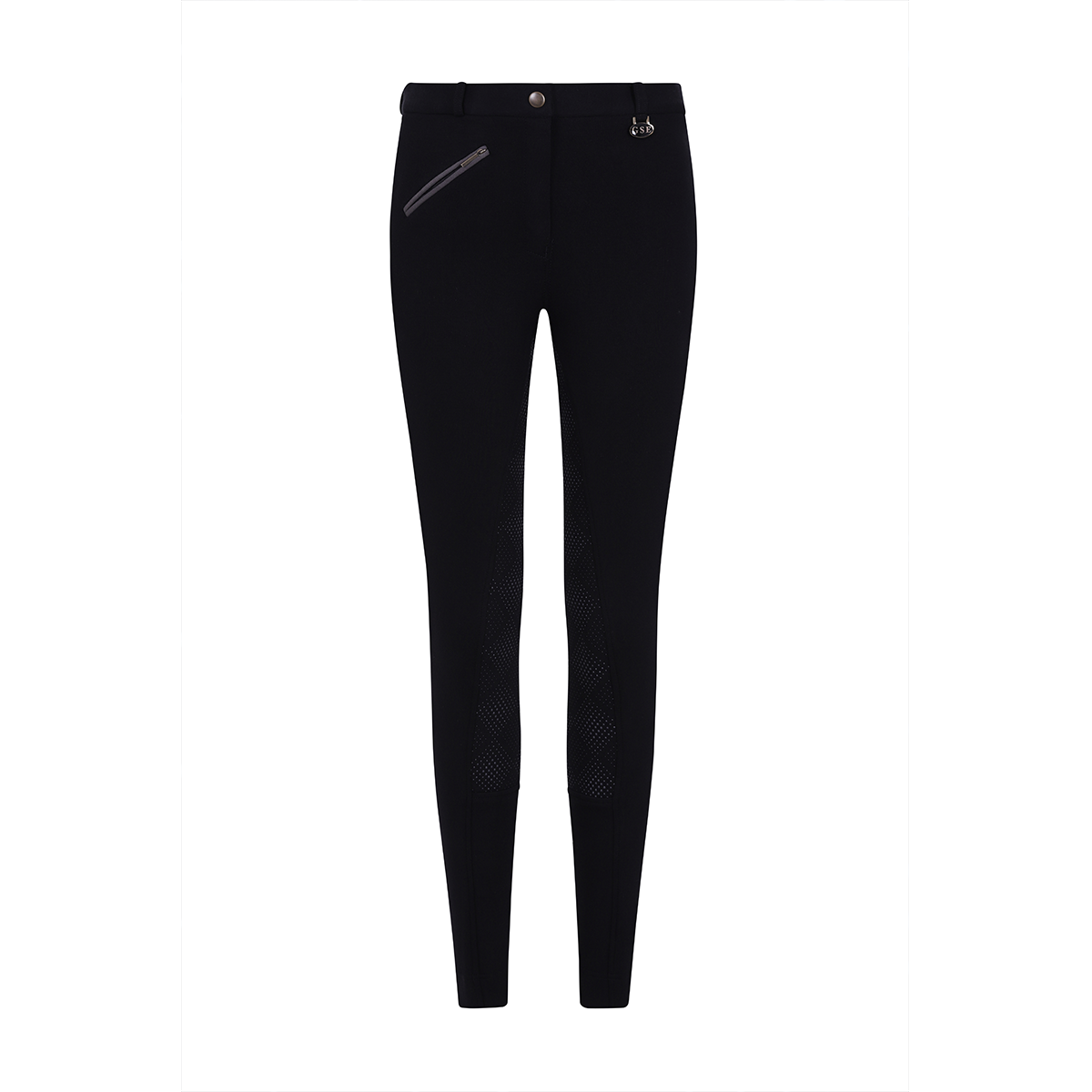 GS Equestrian Carol Damen-Reithose mit Vollbesatz, zweifarbig, Silikon