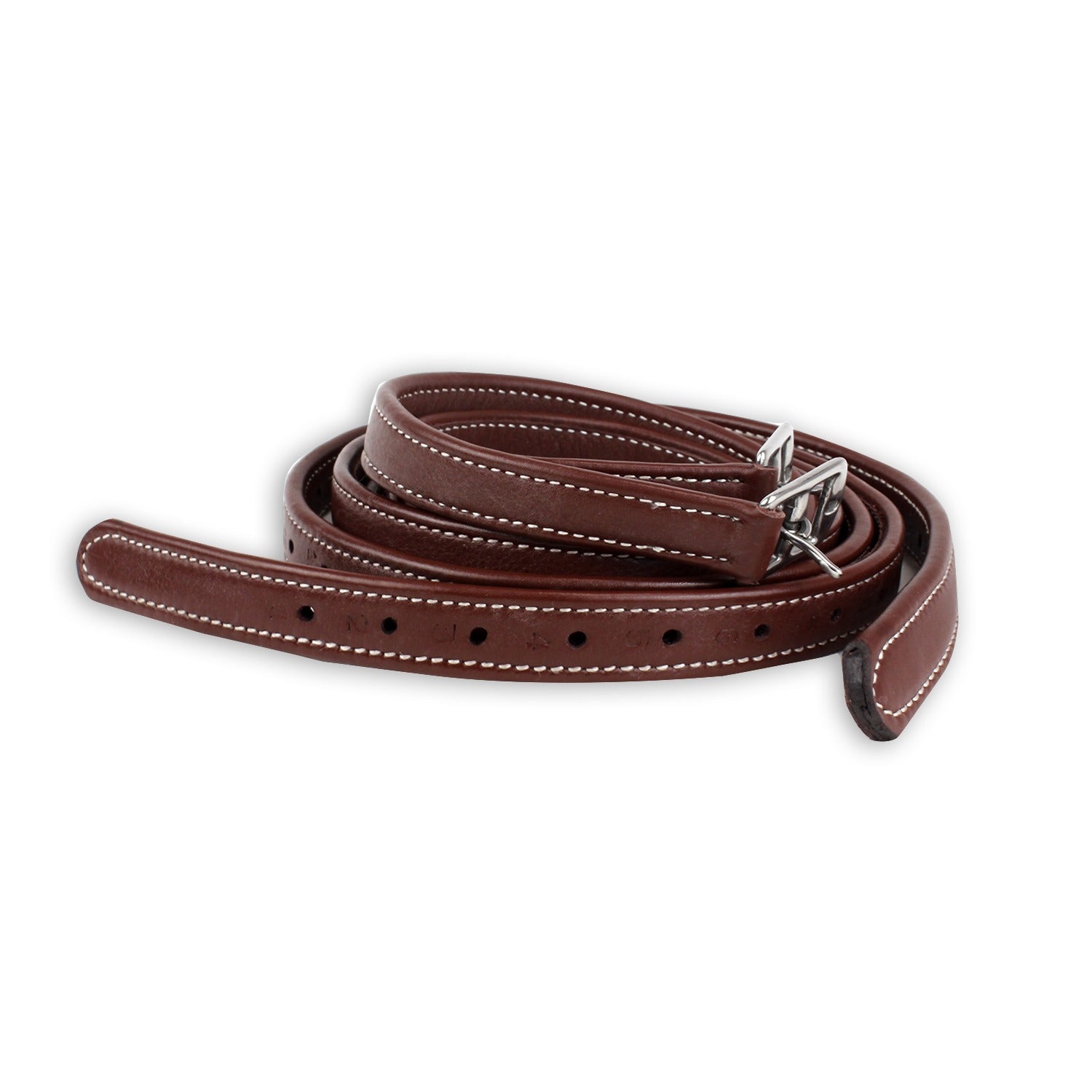 KM Elite Luxury Stirrup Leathers #colour_chestnut