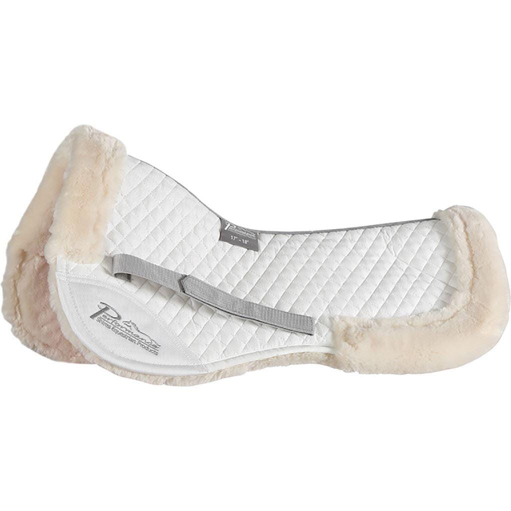 Shires Performance Suede Half Pad #colour_white