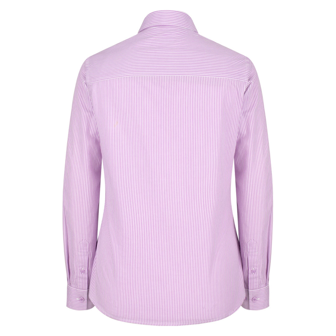 Hoggs of Fife Bonnie II Ladies Cotton Shirt #colour_lavender-stripe