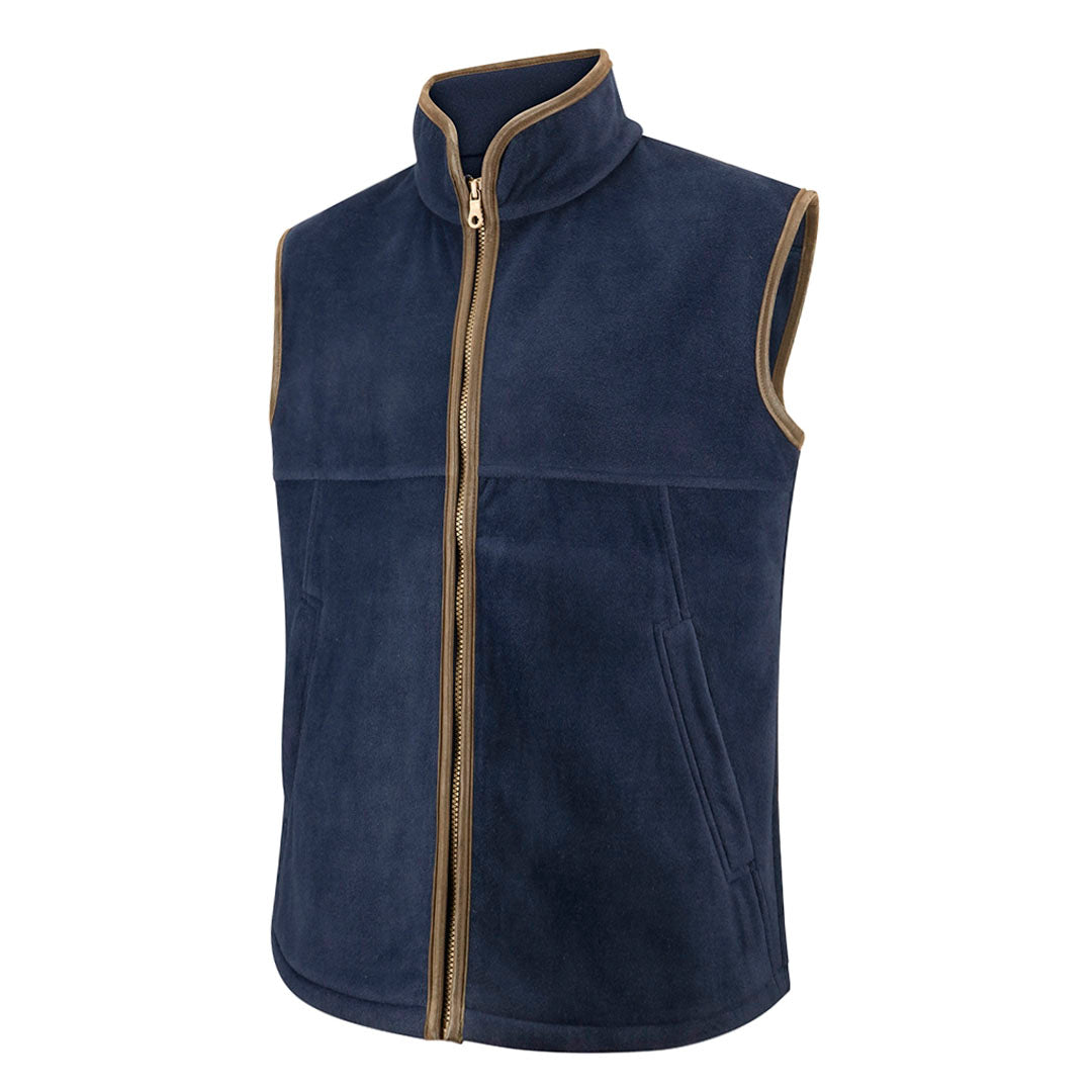Hoggs of Fife Stenton Men's Technical Fleece Gilet #colour_midnight-navy