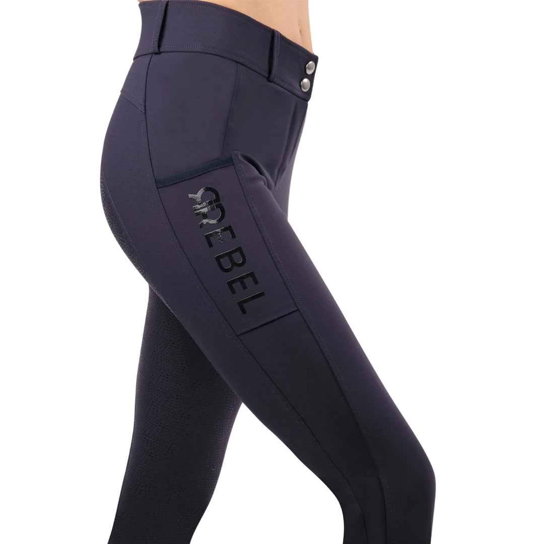 Montar Rebel High Waist Full Grip Breeches #colour_navy