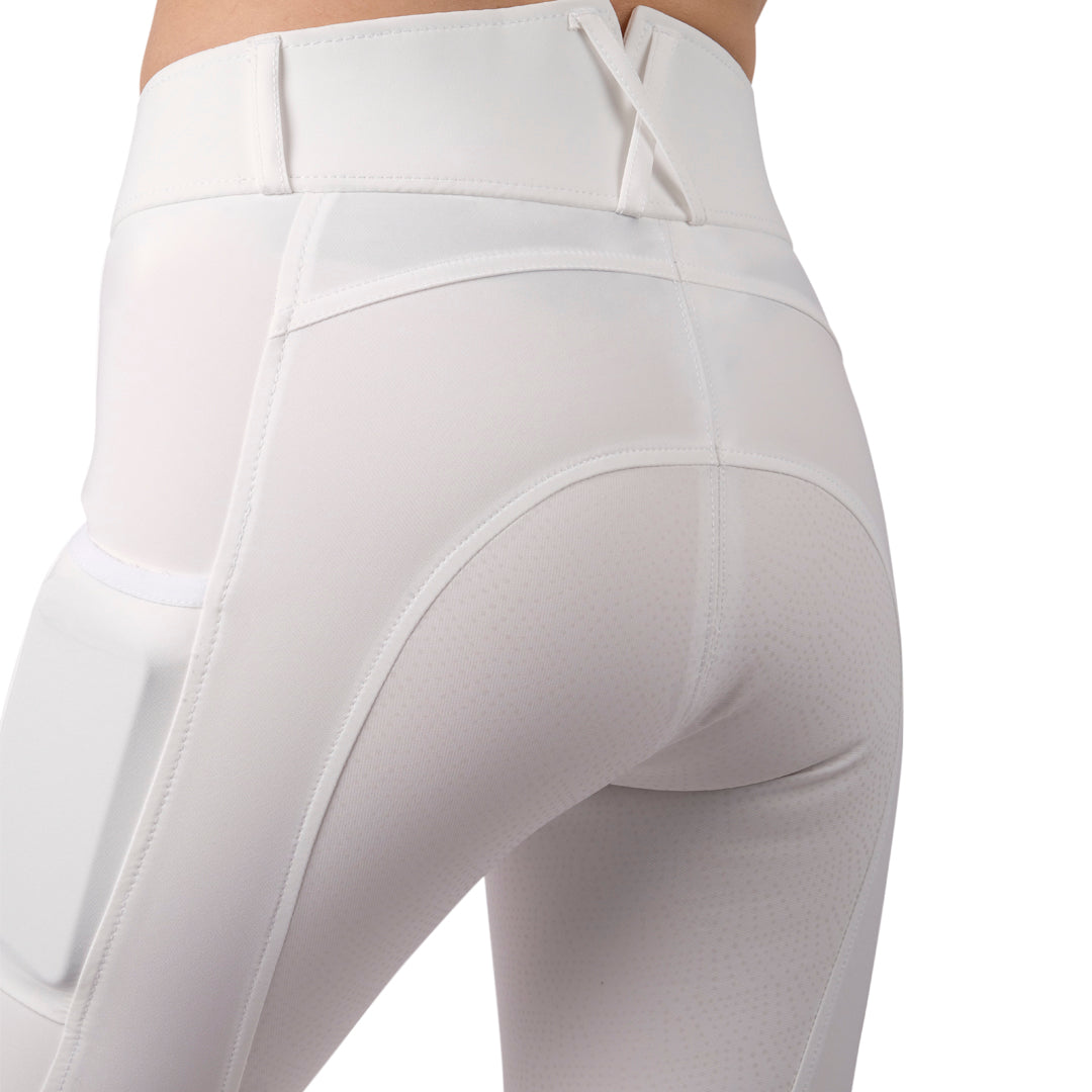 Montar Rebel High Waist Full Grip Breeches #colour_white