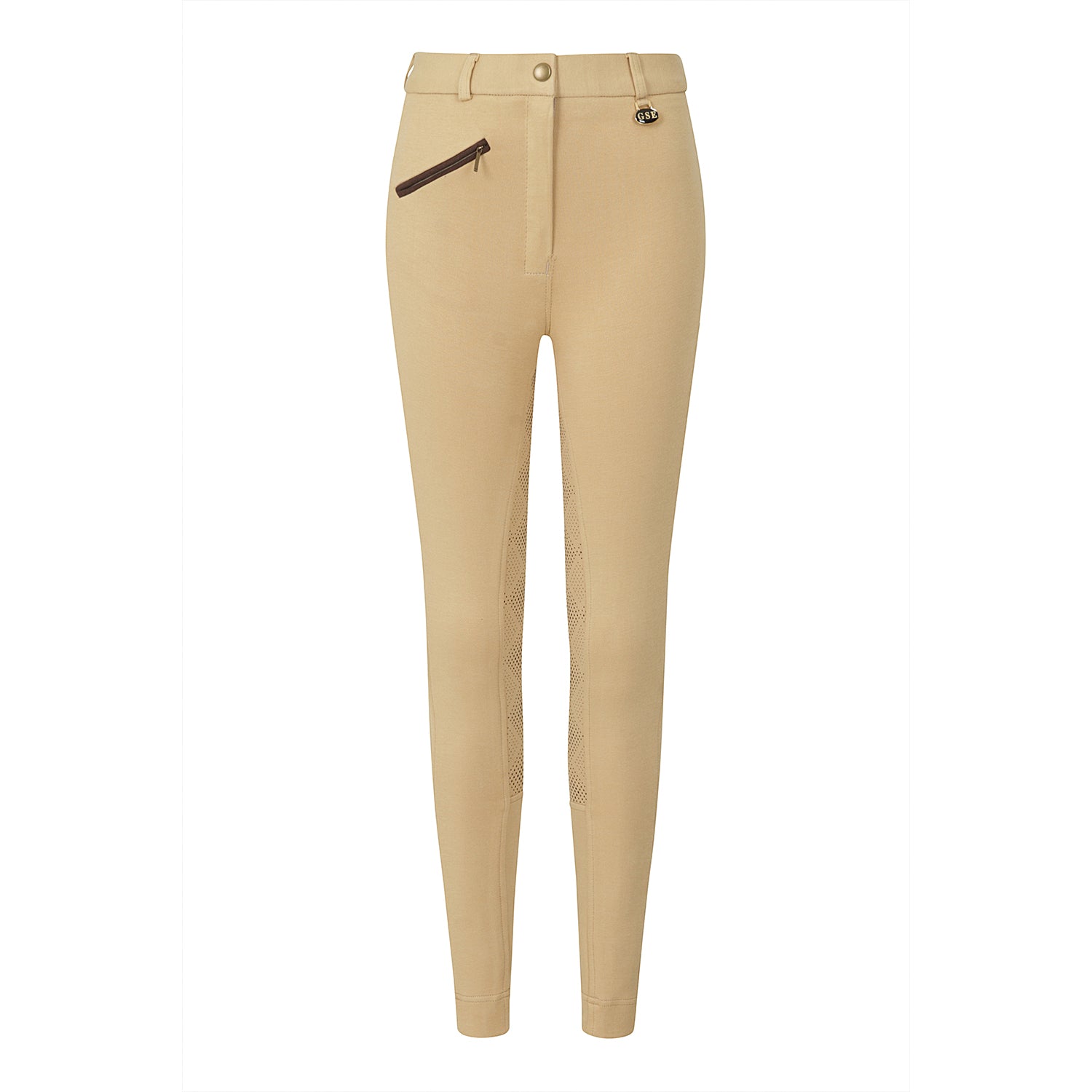 GS Equestrian Carol Damen-Reithose mit Vollbesatz, zweifarbig, Silikon