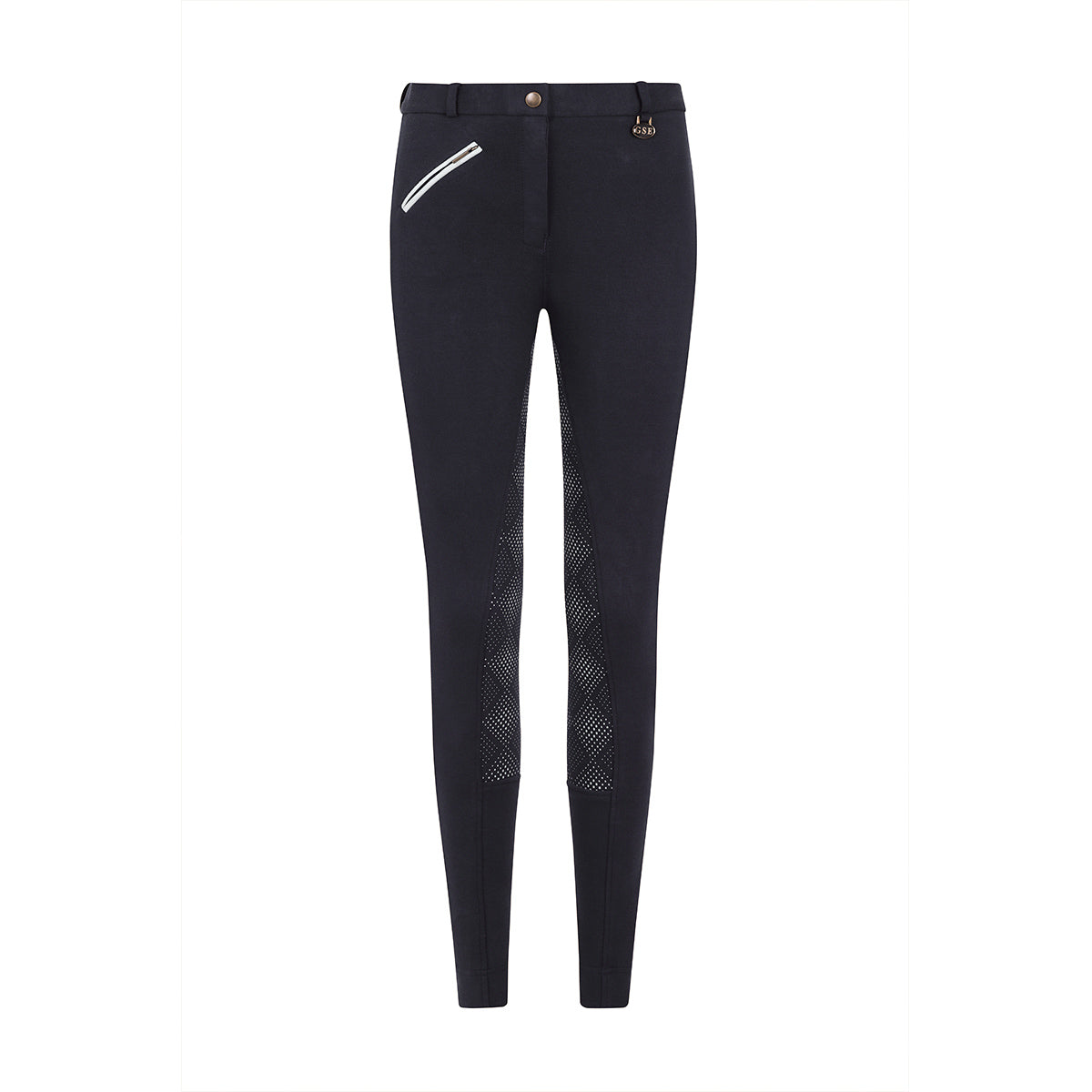 GS Equestrian Carol Damen-Reithose mit Vollbesatz, zweifarbig, Silikon