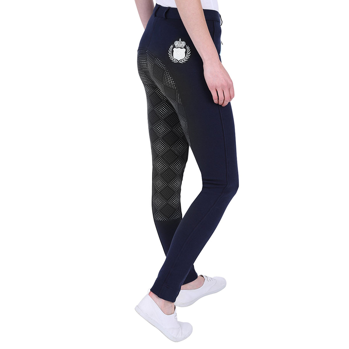 GS Equestrian Carol Damen-Reithose mit Vollbesatz, zweifarbig, Silikon