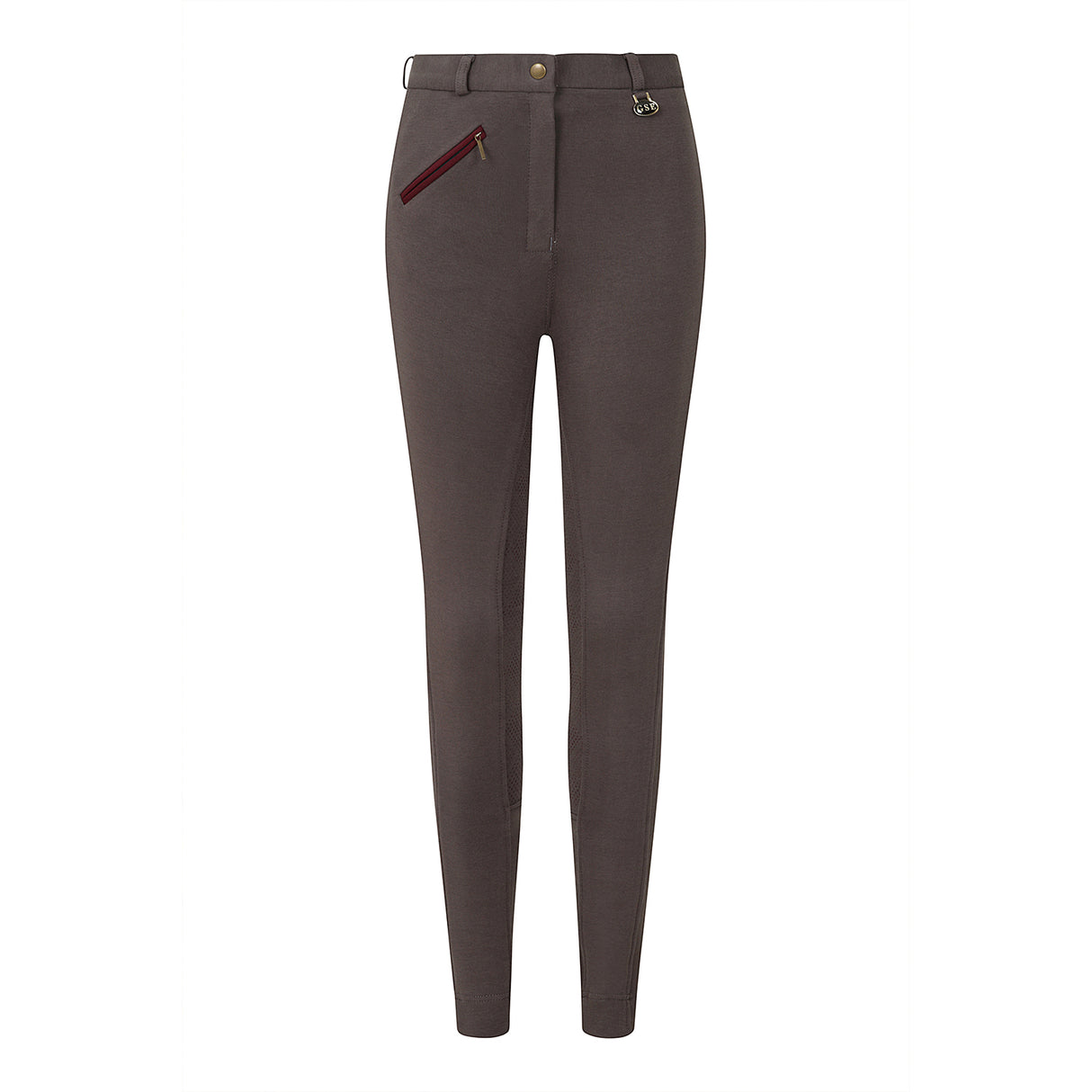 GS Equestrian Carol Damen-Reithose mit Vollbesatz, zweifarbig, Silikon