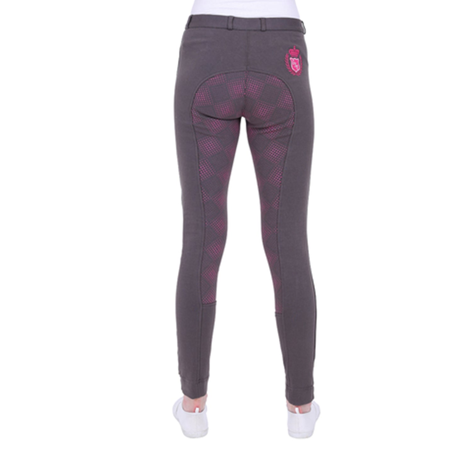 GS Equestrian Carol Damen-Reithose mit Vollbesatz, zweifarbig, Silikon