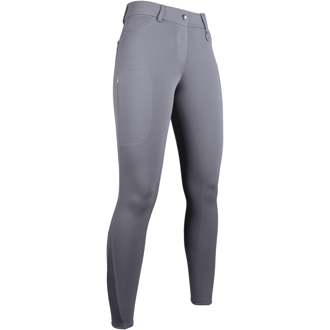HKM Della Sera CM Style Silicone Full Seat Riding Breeches #colour_deep-grey