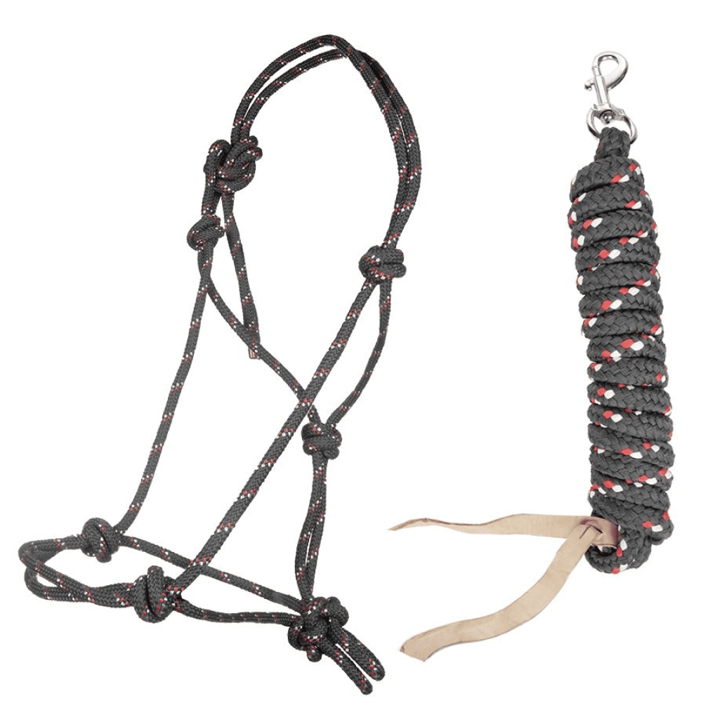 HKM Trust Rope Halter Set #colour_grey