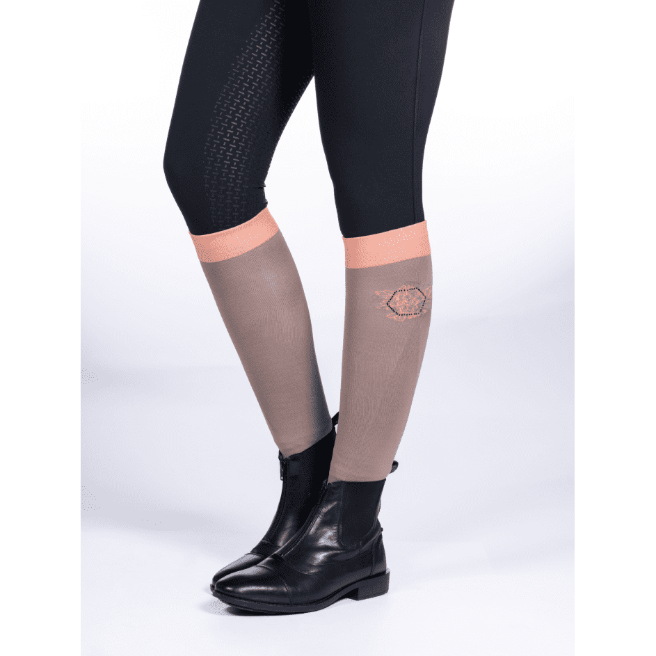 HKM Savona Style Riding Socks #colour_taupe