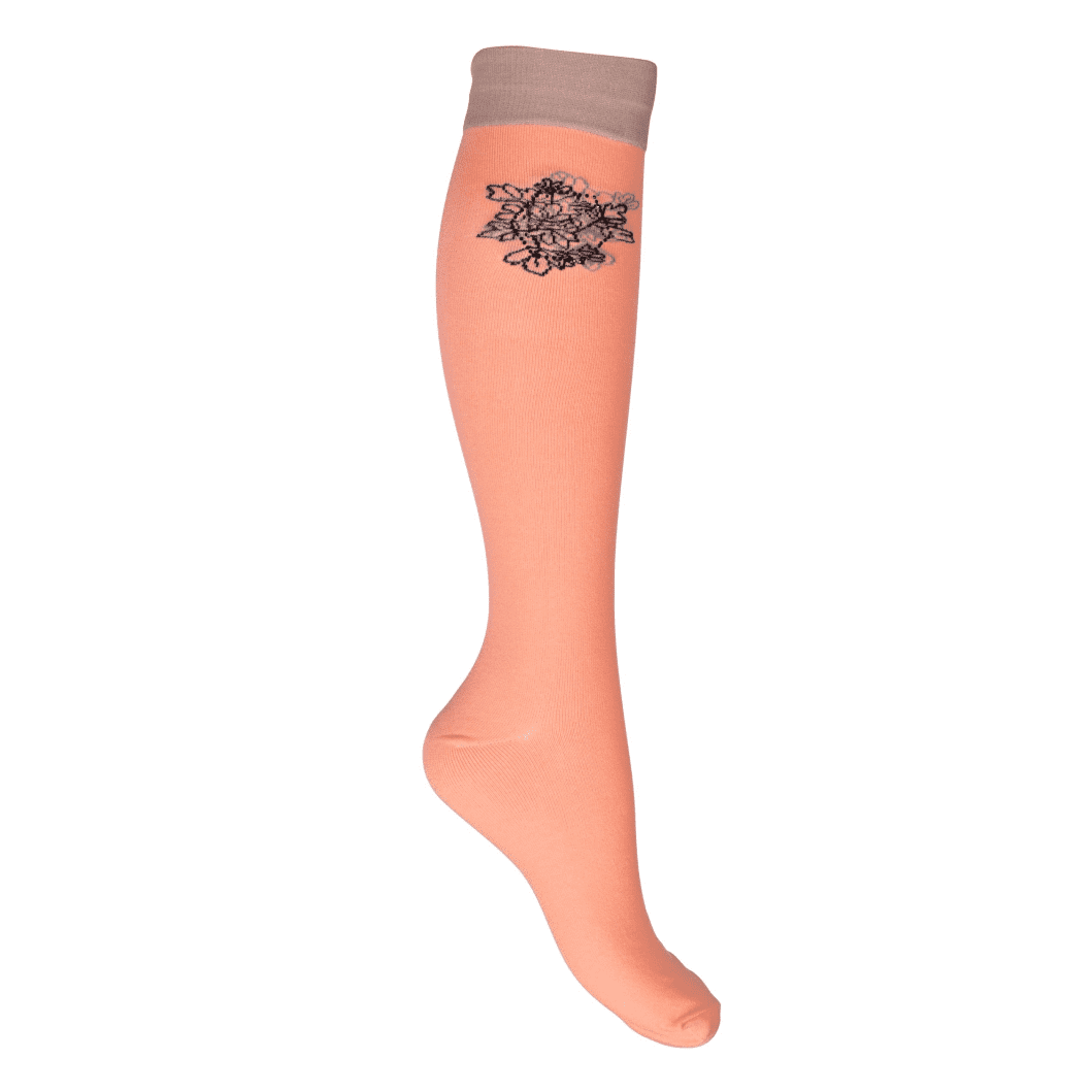 HKM Savona Style Riding Socks #colour_apricot