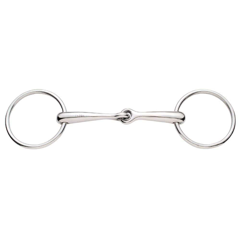 Mors à filet à anneau libre Korsteel en acier inoxydable à bouche solide jointe à anneau libre de 16 mm