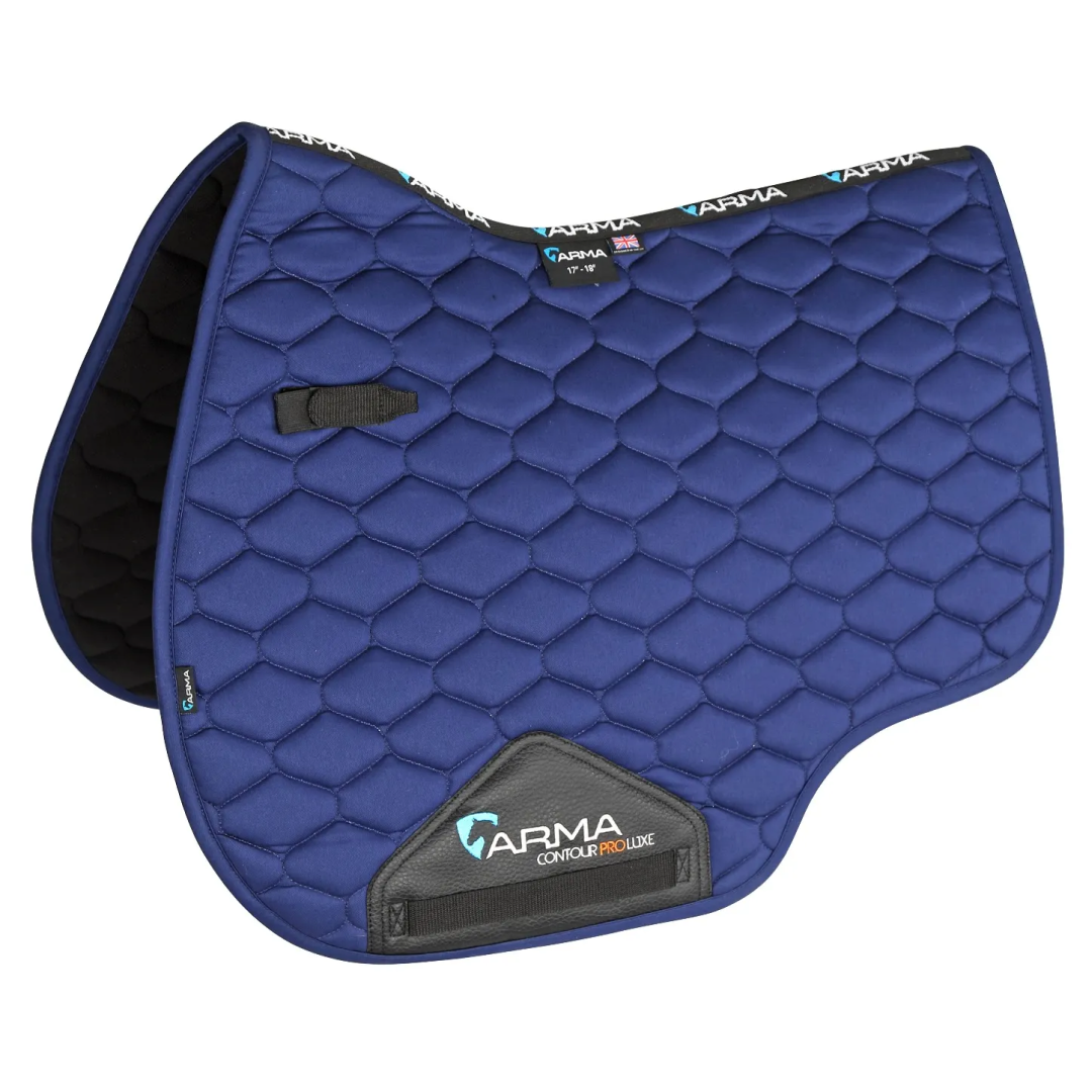 Shires ARMA Luxe Cotton Saddlecloth #colour_navy