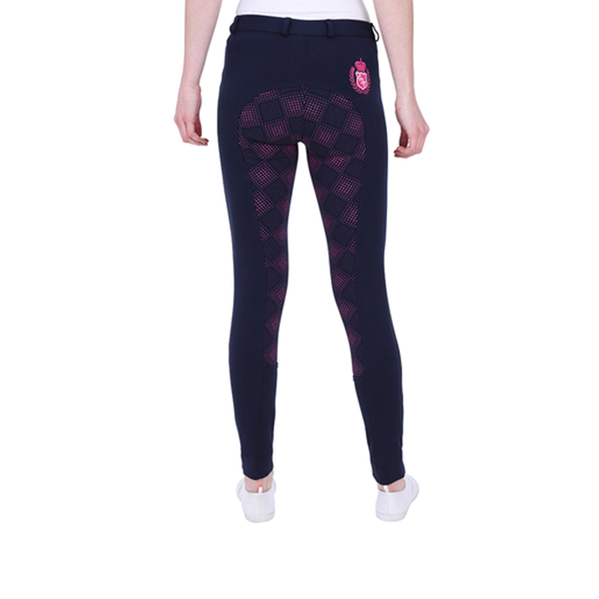 GS Equestrian Carol Damen-Reithose mit Vollbesatz, zweifarbig, Silikon